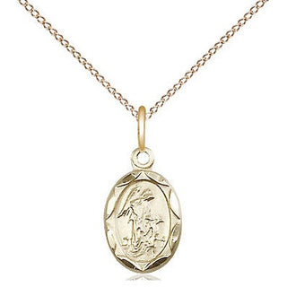 14kt Gold Guardian Angel Medal