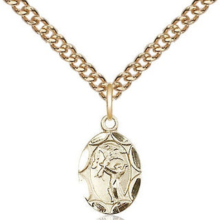14kt Gold Saint Francis Medal