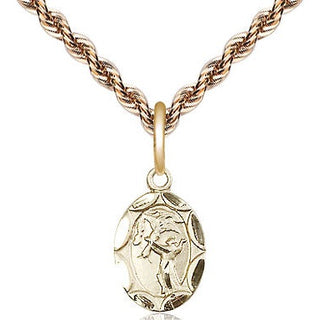14kt Gold Saint Francis Medal