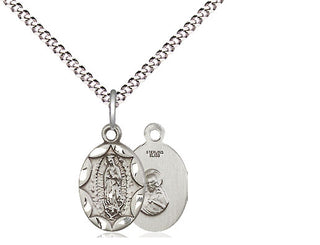 Sterling Silver Our Lady of Guadalupe Medal Religious and Catholic Jewelry