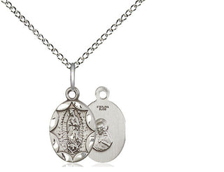 Sterling Silver Our Lady of Guadalupe Medal Religious and Catholic Jewelry