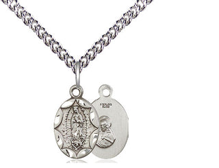 Sterling Silver Our Lady of Guadalupe Medal Religious and Catholic Jewelry