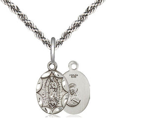 Sterling Silver Our Lady of Guadalupe Medal Religious and Catholic Jewelry