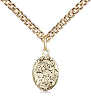 14kt Gold Filled Saint Michael the Archangel Medal Religious and Catholic Jewelry