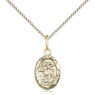 14kt Gold Saint Michael the Archangel Medal