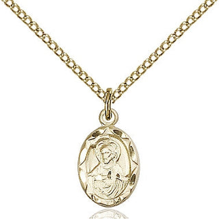 14kt Gold Filled Scapular Medal Religious and Catholic Jewelry