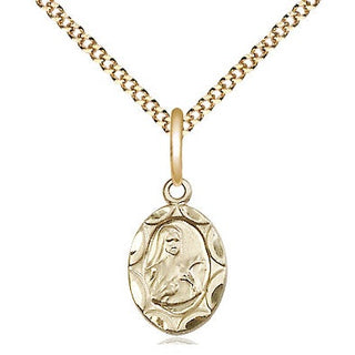 14kt Gold Filled Saint Theresa Medal Religious and Catholic Jewelry