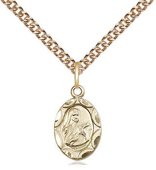 14kt Gold Filled Saint Theresa Medal Religious and Catholic Jewelry