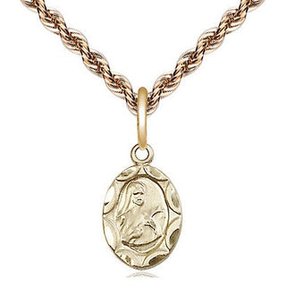 14kt Gold Filled Saint Theresa Medal Religious and Catholic Jewelry