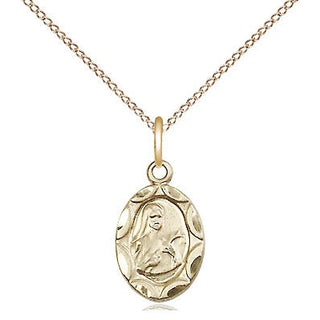 14kt Gold Saint Theresa Medal