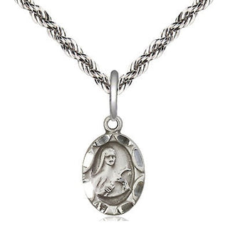 Sterling Silver Saint Theresa Medal Religious and Catholic Jewelry