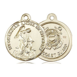 14kt Gold Filled Guardian Angel Coast Guard Medal