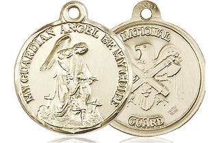 14kt Gold Filled Guardain Angel National Guard Medal
