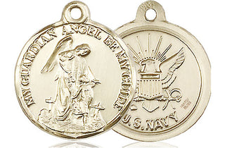 14kt Gold Filled Guardian Angel Navy Medal