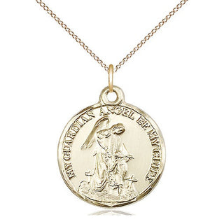 14kt Gold Filled Guardian Angel Medal Religious Jewelry