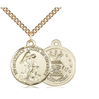 14kt Gold Guardian Angel Air Force Medal