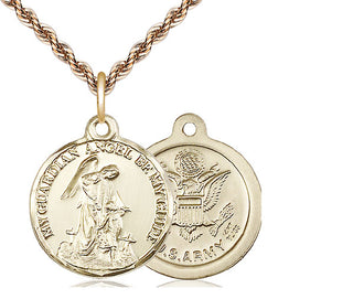 14kt Gold Guardian Angel Army Medal