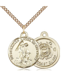 14kt Gold Guardian Angel Coast Guard Medal