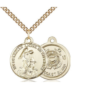 14kt Gold Guardian Angel Coast Guard Medal