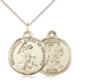 14kt Gold Guardain Angel National Guard Medal