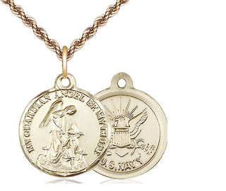 14kt Gold Guardian Angel Navy Medal