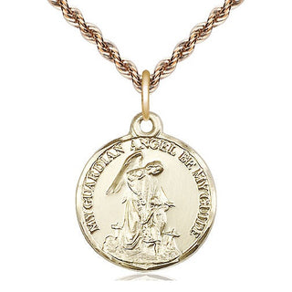 14kt Gold Guardian Angel Medal