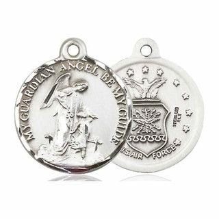 Sterling Silver Guardian Angel Air Force Medal