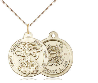 14kt Gold Filled Saint Michael Coast Guard Medal Religious Jewelry