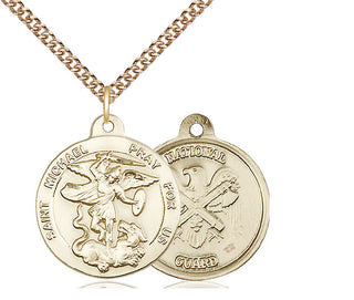 14kt Gold Filled Saint Michael National Guard Medal Religious Jewelry