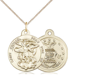 14kt Gold Saint Michael Air Force Medal