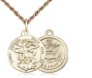 14kt Gold Saint Michael Army Medal