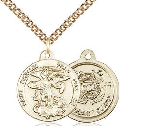14kt Gold Saint Michael Coast Guard Medal