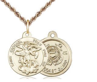 14kt Gold Saint Michael Coast Guard Medal