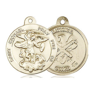14kt Gold Saint Michael National Guard Medal