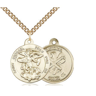 14kt Gold Saint Michael National Guard Medal