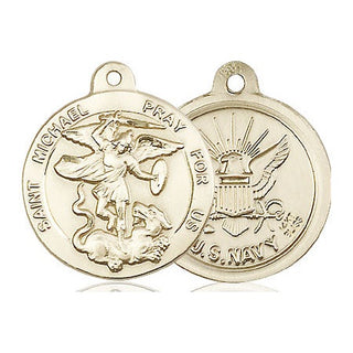 14kt Gold Saint Michael Navy Medal