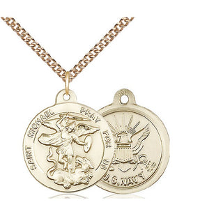 14kt Gold Saint Michael Navy Medal