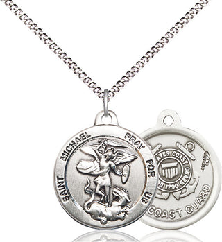 Pewter Saint Michael Coast Guard Medal Religious Jewelry
