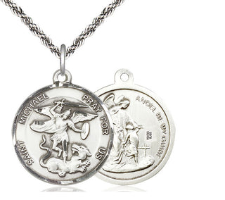 Sterling Silver Saint Michael the Archangel Medal Catholic Jewelry