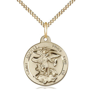 14kt Gold Filled Saint Michael the Archangel Medal Religious Jewelry