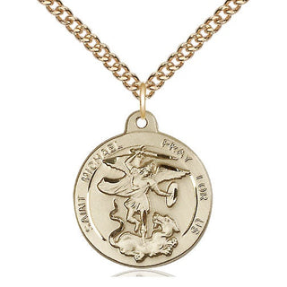 14kt Gold Filled Saint Michael the Archangel Medal Religious Jewelry