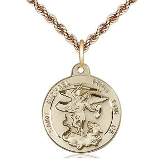 14kt Gold Filled Saint Michael the Archangel Medal Religious Jewelry