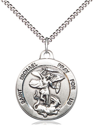 Pewter Saint Michael the Archangel Medal Religious Jewelry