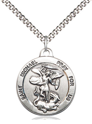 Sterling Silver Saint Michael the Archangel Medal Religious Jewelry