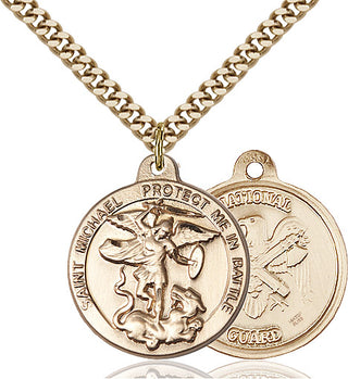 14kt Gold Filled Saint Michael National Guard Medal Religious Jewelry