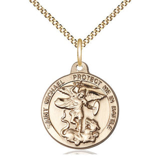 14kt Gold Filled Saint Michael the Archangel Medal Religious Jewelry