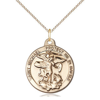 14kt Gold Filled Saint Michael the Archangel Medal Religious Jewelry