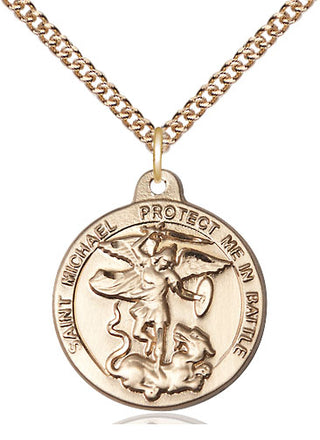 14kt Gold Filled Saint Michael the Archangel Medal Religious Jewelry