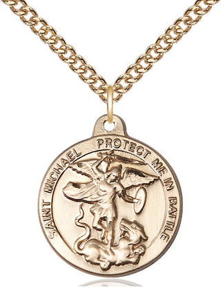 14kt Gold Filled Saint Michael the Archangel Medal Religious Jewelry