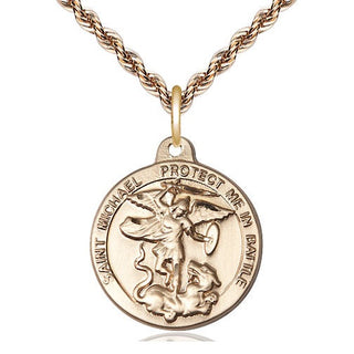 14kt Gold Filled Saint Michael the Archangel Medal Religious Jewelry